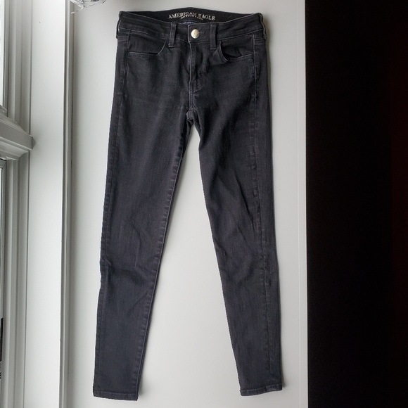 American Eagle Black Skinny Denim Jeans - Picture 2 of 3